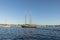 The historic sailing boat, a schooner, Tree of Life in the home harbor of Newport, USA