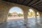 Historic sandstone original wall arches and Memorial Church