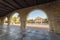 Historic sandstone original wall arches and Memorial Church