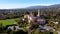 The historic Santa Barbara Spanish Mission in California, USA 2022. video from the drone