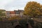 Historic schlossplatz in frankfurt hoechst in autumn germany