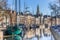 Historic ships in the Hoge der aa canal of Groningen