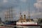 Historic Ships at Penn`s Landing in Philadelphia