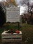 Historic Speer Cemetery Sign in Speer Cemetery in the Fall.