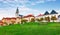 Historic square in the mining town of Kremnica, Slovakia