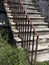 Historic staircase with iron balustrade