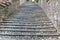 Historic staircase in an italian small town