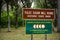 Historic state park sign at Yulee Sugar Mill Ruins