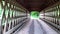 Historic State Road covered bridge in Ashtabula county Ohio, USA