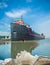 Historic steam ship on lake erie in cleveland ohio port