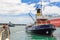 A historic steam tug, built 1935, in Auckland harbor, New Zealand