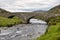 Historic stone bridge across a small river in the Scottish Highlands
