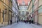 Historic street in Wroclaw, Poland