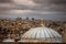 Historic Suleymaniye Mosque building dome over the skyline of Istanbul, Turkey