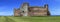 Historic Tantallon castle ruins panorama scotland