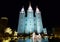 Historic Temple Square by night