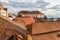 Historic tiled roofs in the city of Sibiu. Romania