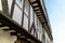 Historic timber tudor sytle house on Micklegate in York in Yorkshire in the UK