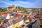 Historic town of Breisach cathedral and rooftops view