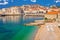 Historic town of Dubrovnik and Banje beach view