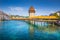 Historic town of Lucerne with famous Chapel Bridge, Switzerland