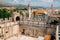 Historic town Trogir panorama view from Kamerlengo castle and fortress in Trogir, Croatia