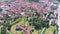 Historic town of Varazdin aerial footage