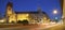 historic townhall and salvator church duisburg germany in the evening