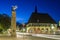 This historic townhouse with the sculpture Venus in Freudenstadt in the Black Forest, Baden-Wurttemberg, Germany, Europe