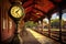 historic train station clock with roman numerals