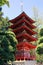 Historic Treasure Tower Pagoda in Japanese Tea Garden, Golden Gate Park, San Francisco, California, USA