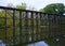 Historic Trestle Bridge in Early Autum in Hamilton, Michigan