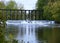 Historic Trestle Bridge in Early Autum in Hamilton, Michigan