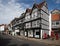 Historic tudor timber framed building in the High Street,  Stratford upon Avon, Warwickshire, UK