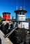 Historic tugboats tied to the dock