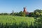 The historic Twin Mills in Greetsiel, East Frisia, Germany