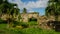 Historic waterwheel area near Speyside on the Caribean Island of Tobago from the Atlantic Ocean