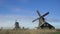 Historic windmills at the Zaanse Schans. Holland 4K