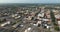 Historical American city architecture. Macon, old city in Bibb County, Georgia. Streets and buildings from above