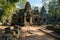 Historical Angkor wat temple illustration. Generate Ai