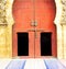 historical in antique building door morocco style africa wood