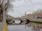 Historical arch bridge over river Liffey, Dublin