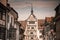 Historical of Architecture Cityscape and Antique Clock Tower at Stein Am Rhein City, Switzerland, Art Medieval and Traditional