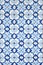 Historical azulejos tiles, facade decoration portugal. beautiful floral ornament in blue tones