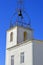 The historical bell tower of Torre de Relogio in Albufeira old town