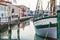 Historical boats in canal port of Cesenatico