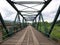 Historical bridge over the Pai river, Thailand.