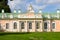 Historical building of architectural and Park ensemble in Kuskovo manor on summer day Moscow Russia