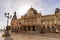 Historical Building, Ayuntamiento De Cartagena, in downtown city with people.