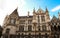 Historical building and entrance of Royal Courts of Justice in London ,England.